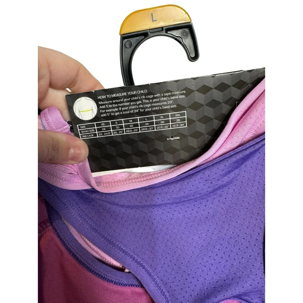 athletic‎ works girls 2 pack sports bras pink & purple size large